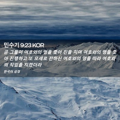 Picture 02 - 민수기 9:23 KOR - 곧 그들이 여호와의 명을 좇아 진을 - Bible Verse Picture