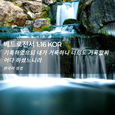 Picture 02 - 베드로전서 1:16 KOR - 기록하였으되 내가 거룩하니 너희도 - Bible Verse Picture