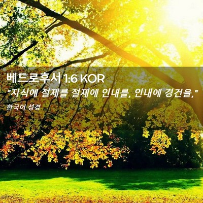 Picture 02 - 베드로후서 1:6 KOR - 