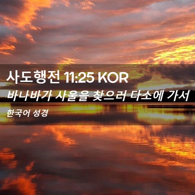 Picture 02 - 사도행전 11:25 KOR - 바나바가 사울을 찾으러 다소에 - Bible Verse Picture