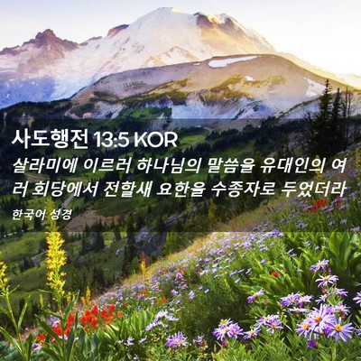 Picture 02 - 사도행전 13:5 KOR - 살라미에 이르러 하나님의 말씀을 - Bible Verse Picture