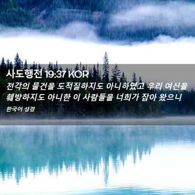 Picture 02 - 사도행전 19:37 KOR - 전각의 물건을 도적질하지도 - Bible Verse Picture