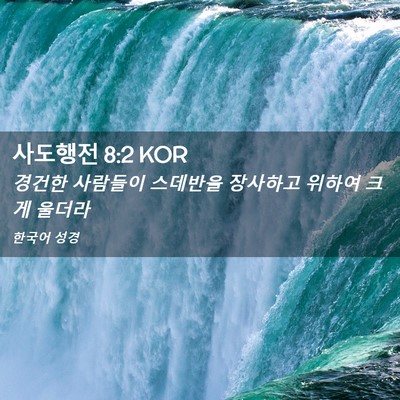Picture 02 - 사도행전 8:2 KOR - 경건한 사람들이 스데반을 장사하고 - Bible Verse Picture