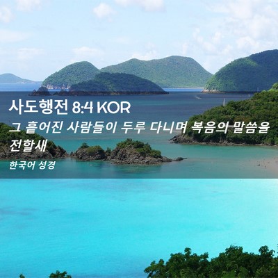 Picture 02 - 사도행전 8:4 KOR - 그 흩어진 사람들이 두루 다니며 - Bible Verse Picture