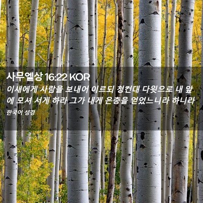 Picture 02 - 사무엘상 16:22 KOR - 이새에게 사람을 보내어 이르되 - Bible Verse Picture