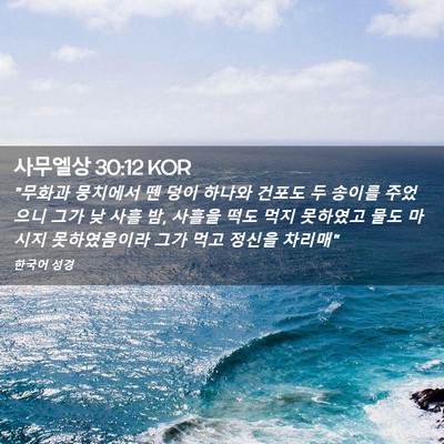 Picture 02 - 사무엘상 30:12 KOR - 