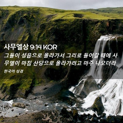 Picture 02 - 사무엘상 9:14 KOR - 그들이 성읍으로 올라가서 그리로 - Bible Verse Picture