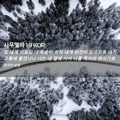 Picture 02 - 사무엘하 1:9 KOR - 또 내게 이르되 내 목숨이 아직 내게 - Bible Verse Picture