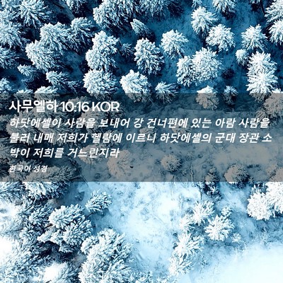 Picture 02 - 사무엘하 10:16 KOR - 하닷에셀이 사람을 보내어 강 - Bible Verse Picture