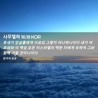 Picture 02 - 사무엘하 16:18 KOR - 후새가 압살롬에게 이르되 그렇지 - Bible Verse Picture