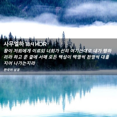 Picture 02 - 사무엘하 18:4 KOR - 왕이 저희에게 이르되 너희가 선히 - Bible Verse Picture