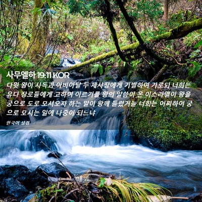 Picture 02 - 사무엘하 19:11 KOR - 다윗 왕이 사독과 아비아달 두 - Bible Verse Picture