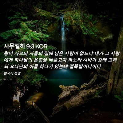Picture 02 - 사무엘하 9:3 KOR - 왕이 가로되 사울의 집에 남은 - Bible Verse Picture