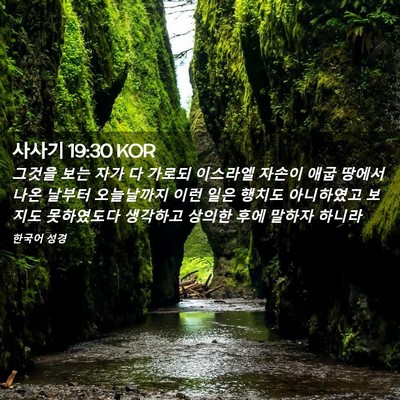 Picture 02 - 사사기 19:30 KOR - 그것을 보는 자가 다 가로되 - Bible Verse Picture