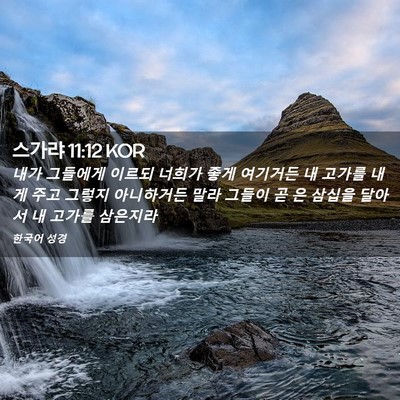 Picture 02 - 스가랴 11:12 KOR - 내가 그들에게 이르되 너희가 좋게 - Bible Verse Picture
