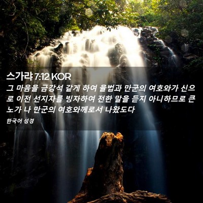 Picture 02 - 스가랴 7:12 KOR - 그 마음을 금강석 같게 하여 율법과 - Bible Verse Picture