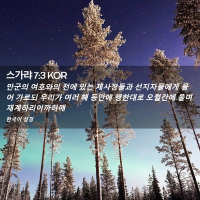 Picture 02 - 스가랴 7:3 KOR - 만군의 여호와의 전에 있는 - Bible Verse Picture