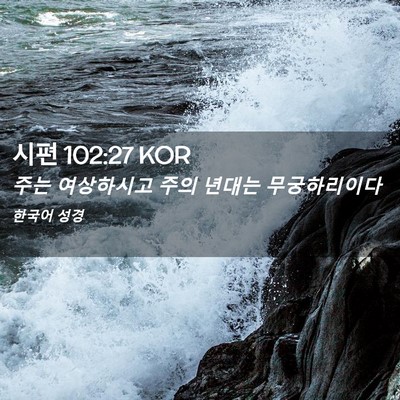 Picture 02 - 시편 102:27 KOR - 주는 여상하시고 주의 년대는 - Bible Verse Picture