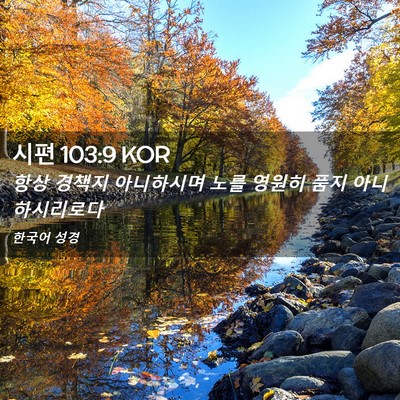 Picture 02 - 시편 103:9 KOR - 항상 경책지 아니하시며 노를 영원히 - Bible Verse Picture