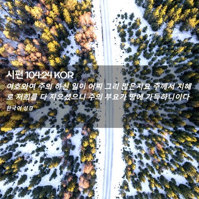 Picture 02 - 시편 104:24 KOR - 여호와여 주의 하신 일이 어찌 그리 - Bible Verse Picture