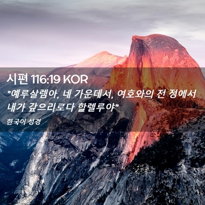 Picture 02 - 시편 116:19 KOR - 