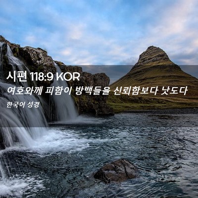 Picture 02 - 시편 118:9 KOR - 여호와께 피함이 방백들을 - Bible Verse Picture