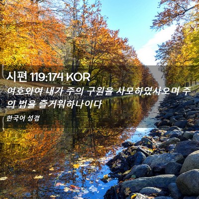 Picture 02 - 시편 119:174 KOR - 여호와여 내가 주의 구원을 - Bible Verse Picture