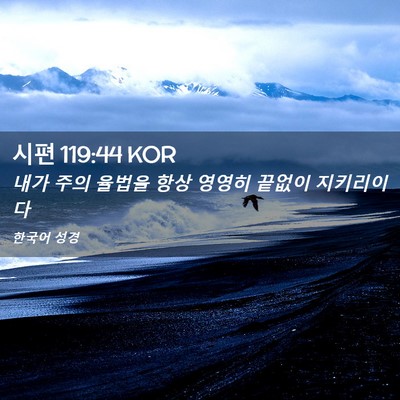 Picture 02 - 시편 119:44 KOR - 내가 주의 율법을 항상 영영히 - Bible Verse Picture