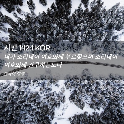 Picture 02 - 시편 142:1 KOR - 내가 소리내어 여호와께 부르짖으며 - Bible Verse Picture