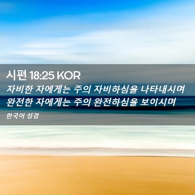 Picture 02 - 시편 18:25 KOR - 자비한 자에게는 주의 자비하심을 - Bible Verse Picture