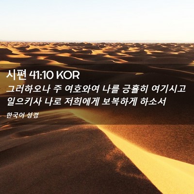 Picture 02 - 시편 41:10 KOR - 그러하오나 주 여호와여 나를 긍휼히 - Bible Verse Picture