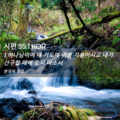 Picture 02 - 시편 55:1 KOR - 1.하나님이여 내 기도에 귀를 - Bible Verse Picture