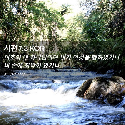 Picture 02 - 시편 7:3 KOR - 여호와 내 하나님이여 내가 이것을 - Bible Verse Picture