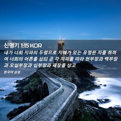 Picture 02 - 신명기 1:15 KOR - 내가 너희 지파의 두령으로 지혜가 - Bible Verse Picture