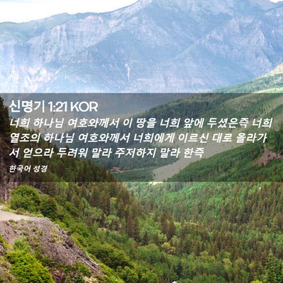 Picture 02 - 신명기 1:21 KOR - 너희 하나님 여호와께서 이 땅을 - Bible Verse Picture
