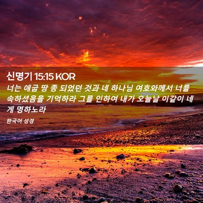 Picture 02 - 신명기 15:15 KOR - 너는 애굽 땅 종 되었던 것과 네 - Bible Verse Picture