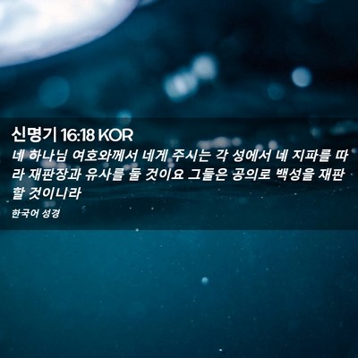Picture 02 - 신명기 16:18 KOR - 네 하나님 여호와께서 네게 주시는 - Bible Verse Picture