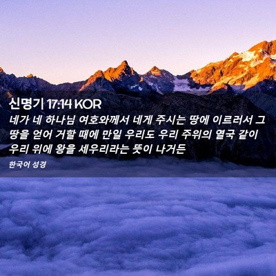 Picture 02 - 신명기 17:14 KOR - 네가 네 하나님 여호와께서 네게 - Bible Verse Picture