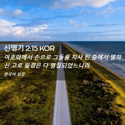 Picture 02 - 신명기 2:15 KOR - 여호와께서 손으로 그들을 치사 진 - Bible Verse Picture