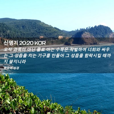 Picture 02 - 신명기 20:20 KOR - 오직 과목이 아닌 줄로 아는 수목은 - Bible Verse Picture
