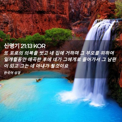 Picture 02 - 신명기 21:13 KOR - 또 포로의 의복을 벗고 네 집에 - Bible Verse Picture