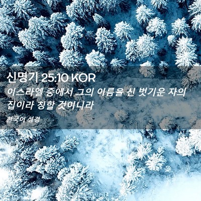 Picture 02 - 신명기 25:10 KOR - 이스라엘 중에서 그의 이름을 신 - Bible Verse Picture