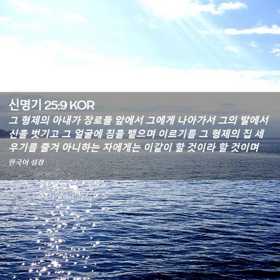 Picture 02 - 신명기 25:9 KOR - 그 형제의 아내가 장로들 앞에서 - Bible Verse Picture
