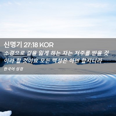 Picture 02 - 신명기 27:18 KOR - 소경으로 길을 잃게 하는 자는 - Bible Verse Picture