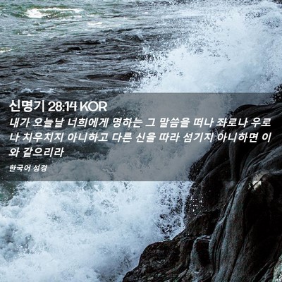 Picture 02 - 신명기 28:14 KOR - 내가 오늘날 너희에게 명하는 그 - Bible Verse Picture
