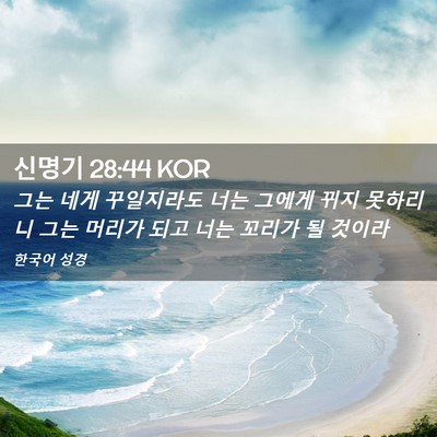 Picture 02 - 신명기 28:44 KOR - 그는 네게 꾸일지라도 너는 그에게 - Bible Verse Picture