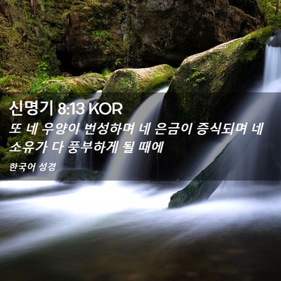 Picture 02 - 신명기 8:13 KOR - 또 네 우양이 번성하며 네 은금이 - Bible Verse Picture