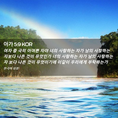 Picture 02 - 아가 5:9 KOR - 여자 중 극히 어여쁜 자야 너의 - Bible Verse Picture