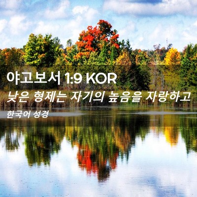 Picture 02 - 야고보서 1:9 KOR - 낮은 형제는 자기의 높음을 - Bible Verse Picture