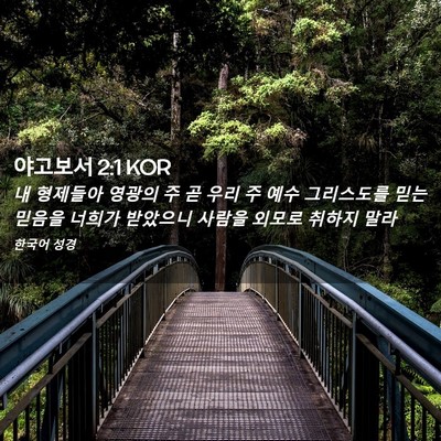 Picture 02 - 야고보서 2:1 KOR - 내 형제들아 영광의 주 곧 우리 주 - Bible Verse Picture